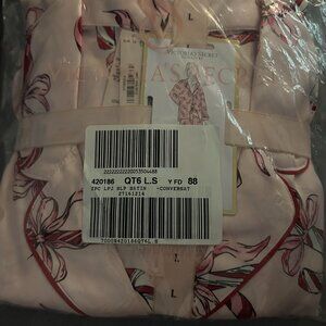 Victoria's Secret Satin Pajama Set, Long Sleeve Button Down Shirt & Pants, Sleep